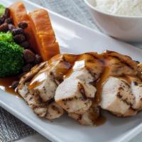 Chicken Teriyaki Entree · Served with steamed vegetables.