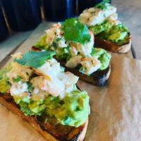 Lobster and Avocado Toast (3 per order) · Tarragon, avocado, toasted baguette.
