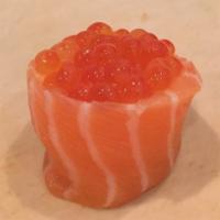 Salmon ROE wrapped in Salmon / 2 pcs · Salmon wrap and top with ikura