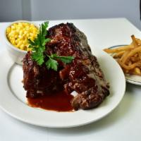 BBQ Baby Back Ribs Entree · Full rack of ribs with our hickory BBQ sauce. Served with french fries and sweet corn.