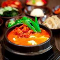 8. Kimchi Tofu Soup · Kimchi and beef. Soup made from bean curd.