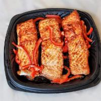  Baked Salmon Combo Plate · 1 slice. Comes with 2 sides.