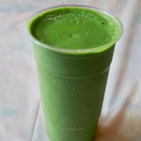 Green Energy · Medium. Apple puree, spinach, almond, ginger and flaxseed.