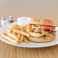 Original Grilled Chicken Breast Sandwich · Barbeque and grilled onions. Served with lettuce and tomato.