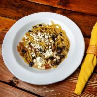 Penne Con Funghi/GF Option · Portobello mushrooms, caramelized red onions, goat cheese and white wine on Penne