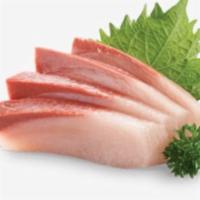 Yellowtail Sashimi · 4 thinly sliced pieces of raw sushi grade  Yellowtail Sashimi