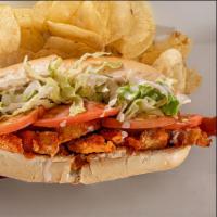 Buffalo Chicken Sandwich · Served with choice of style, lettuce, tomatoes and bleu cheese.