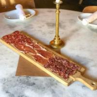 Salumi Board · coppa, prosciutto san daniele, soppressata, olives, fig mostarda