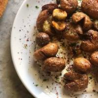 Crispy Crushed Potatoes · garlic aioli, aleppo
