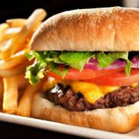 Kids Hamburger with Fries · Grilled or fried patty on a bun. 