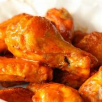 Baked Buffalo Wings · 8 wings with your choice of sauce. Comes with 2 ranch dipping sauce