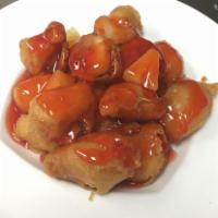 Sweet and Sour Chicken · Served with steamed rice or brown rice.