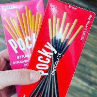 POCKY-Strawberry · Sweet Japanese snack sticks dipped in Strawberry.