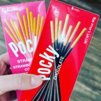 POCKY-Chocolate · Sweet Japanese snack sticks dipped in chocolate.
