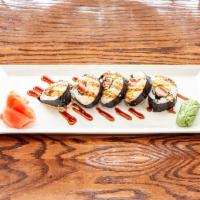 Bardstown · Deep fried spicy tuna, avocado, cucumber & spicy crab Special sauces .(seaweed outside roll)...