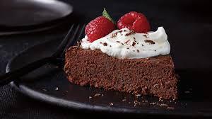 Chocolate Cake · Chocolate cake topped with whipped cream & cherries