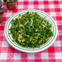 Fresh Kale salad · Happy, feel-good salad recipe is packed with kale massaged in olive oil paired with avocados...