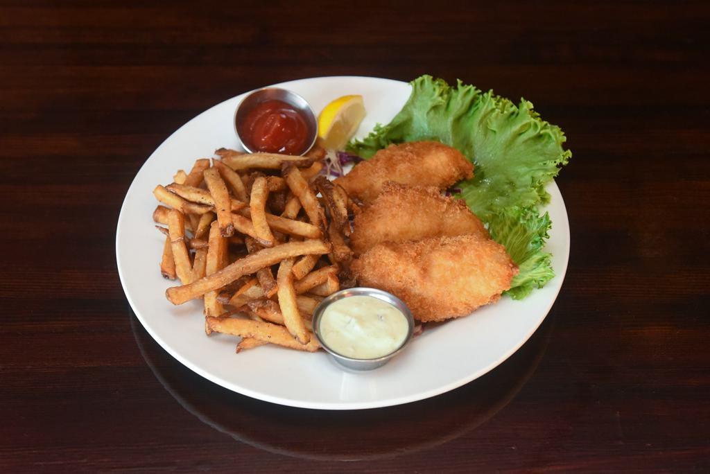 FISH N’ CHIPS · Hand breaded Alaskan cod in Mac and Jack's panko crust. Choice of house cut fries or garlic Parmesan herb fries.