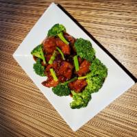 General Tso Chicken · Served with white meat breaded chicken, steamed broccoli tossed in a rich sauce