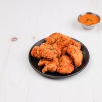 10 Boneless Buffalo Wings · 10 Boneless Buffalo wings are deep fried and served with choice of sauce.