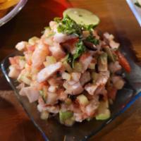 Ceviche De La Casa · Shrimp/Octopus/Pico Served with Tostadas