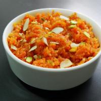 Gajjar Halwa · Vegan. Warm carrot pudding with raisins.