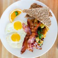 Eggs Your Way · Two eggs your way with potato home fries and choice of toast. Veggie- gluten free.