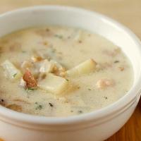 New England Clam Chowder · Usually on Fridays. Classic home made recipe. Hearty and rich in flavor. Served with or with...