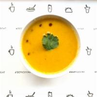 Ginger Carrot Soup · Soup made out of vegetable broth, carrots and ginger. Great for bring up your inmune system.