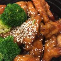 Dinner Sesame · Your choice of ingredient is lightly breaded and deep fried. Stir fried in a tangy sweet bro...
