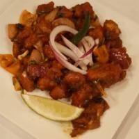Gobi Maanchuria · Cauliflower coated, with spices, fried and tossed with manchuria sauce