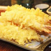 6 Shrimp Tempura · Lightly battered shrimp served with tempura dipping sauce.