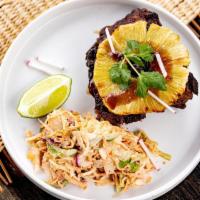 Spicy Spare Ribs · Pineapple and Caribbean Slaw