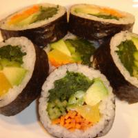 Color Vegetables Roll · Mango, avocado, asparagus, carrots, cucumber, and spinach. 
