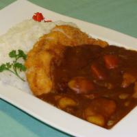 Curry Chicken Katsu · Japanese style curry with chicken katsu and rice.