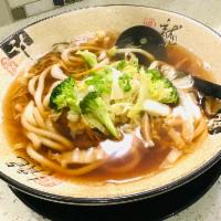 N1. Vegetable Broth Udon Noodle · Thick wheat flour noodles.