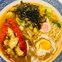 Lobster Ramen · Grilled lobster with salt, pepper, garlic and butter over miso broth.
Comes with soft boiled...