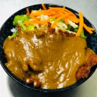 Chicken Katsu Curry Bowl · Breaded and fried chicken cutlet with assorted vegetables topped with Japanese curry sauce o...