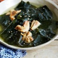 MiYeokGuk  · Seaweed with beef soup.