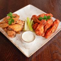 Forchetta Wings · 8 jumbo wings, bleu cheese celery sticks, choice of traditional Buffalo sauce or coconut and...
