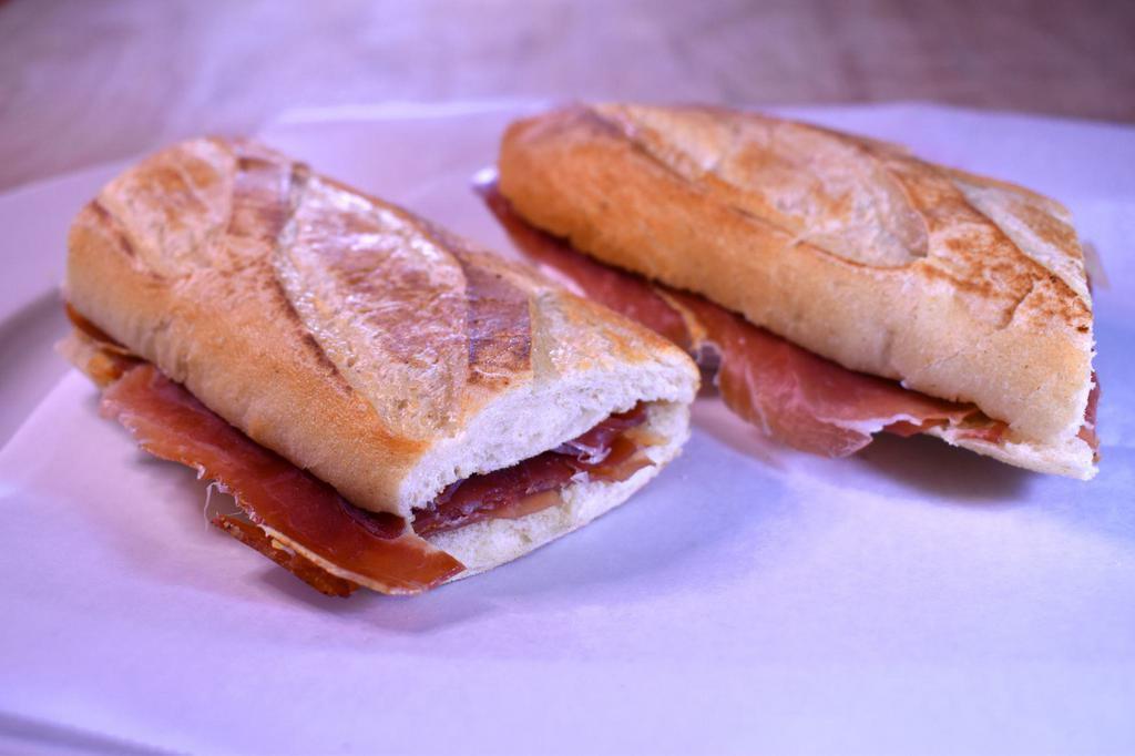 Bocadillo de Jamon · Serrano ham sandwich.