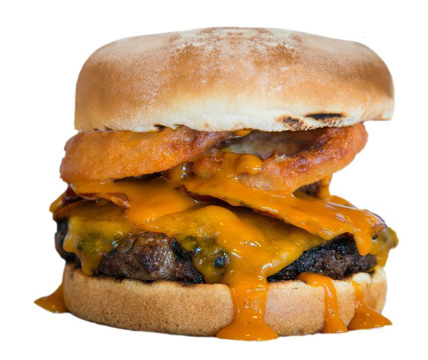 Western Burger · Onion ring, bacon, cheddar, and barbecue sauce.