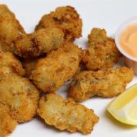 A7. Deep-Fried Oysters · Served with spicy mayo sauce.