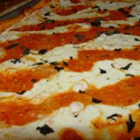 Grandma's Pizza · Deliciously thin Sicilian crust topped with light mozzarella and our special marinara sauce.