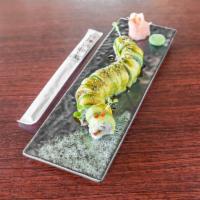 Caterpillar Roll · Freshwater eel inside with avocado and eel sauce on top.