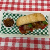 Sausage and Peppers Hot Panini · Hot or mild sausages, peppers.