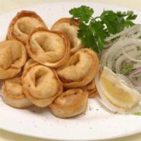 5. Chuchvara · Deep-fried Uzbek beef dumplings.