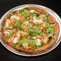 Wild Veggie Pizza · White sauce, sliced mozzarella, ricotta, red onion, garlic, tomato, fresh mushroom, lettuce,...
