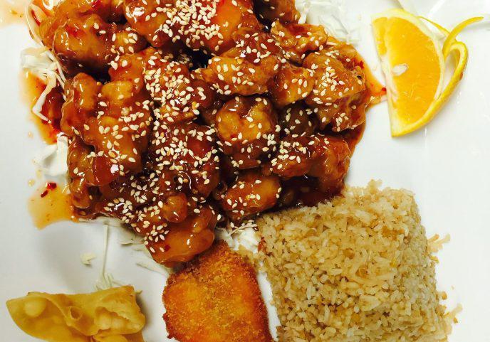 SC24. Sesame Chicken Combo Plate · Hot and spicy.