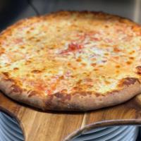 Cheese Pizza · Red pie. San Marzano tomatoes, pizza cheese, wild Greek oregano